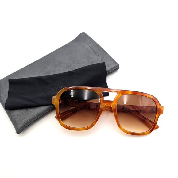 Aire Whirlpool Unisex Aviator Sunglasses Vintage Tort Brown Grad One Size - Picture 1 of 7